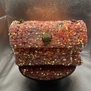 NWT Gorgeous RARE Pink sequined Kurt Geiger Kensington bag